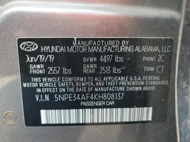 2019 HYUNDAI SONATA LIMITED