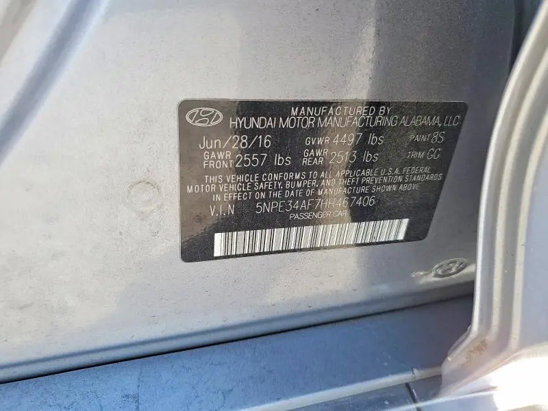 2017 HYUNDAI SONATA SPORT  