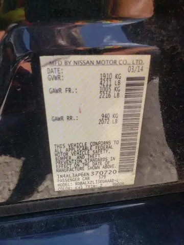 2014 NISSAN ALTIMA 2.5  