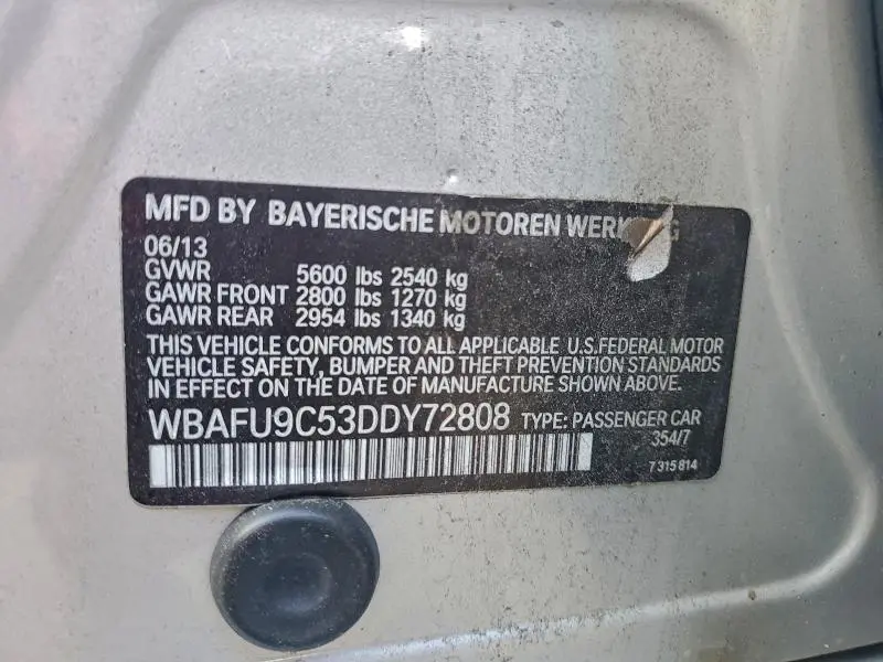 2013 BMW 550 XI  