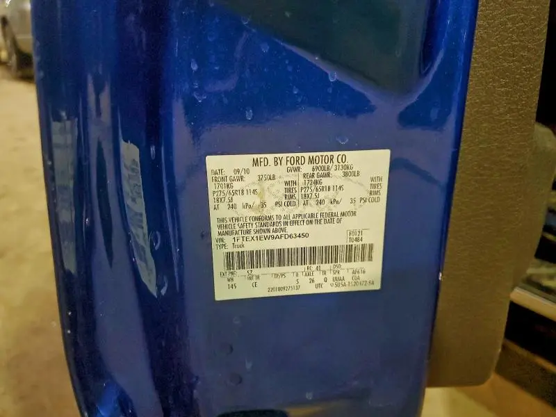 2010 FORD F150 SUPER CAB  