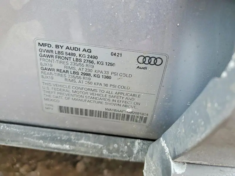 2021 AUDI Q5 PREMIUM PLUS  