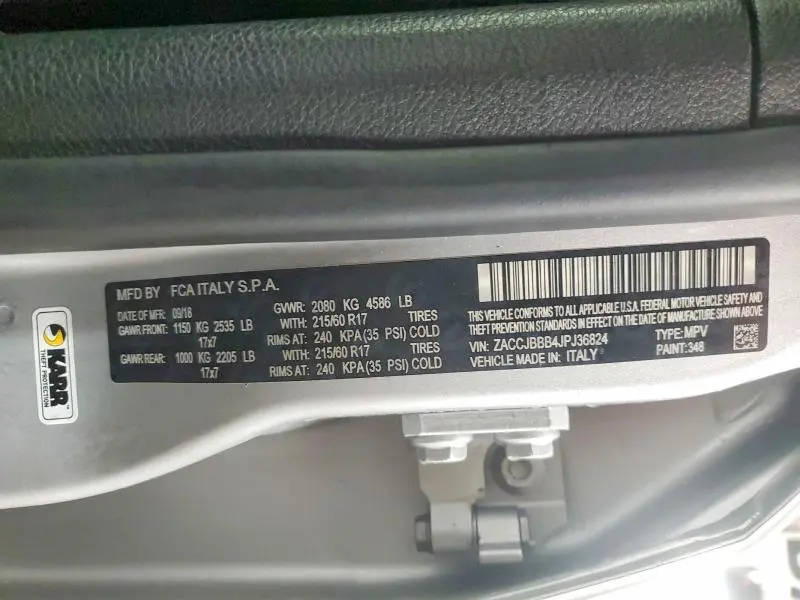 2018 JEEP RENEGADE LATITUDE  