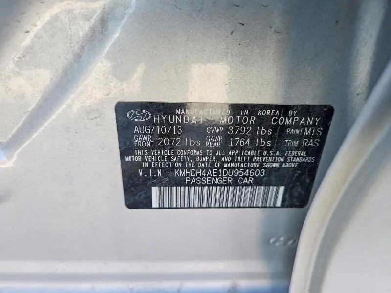2013 HYUNDAI ELANTRA GLS  