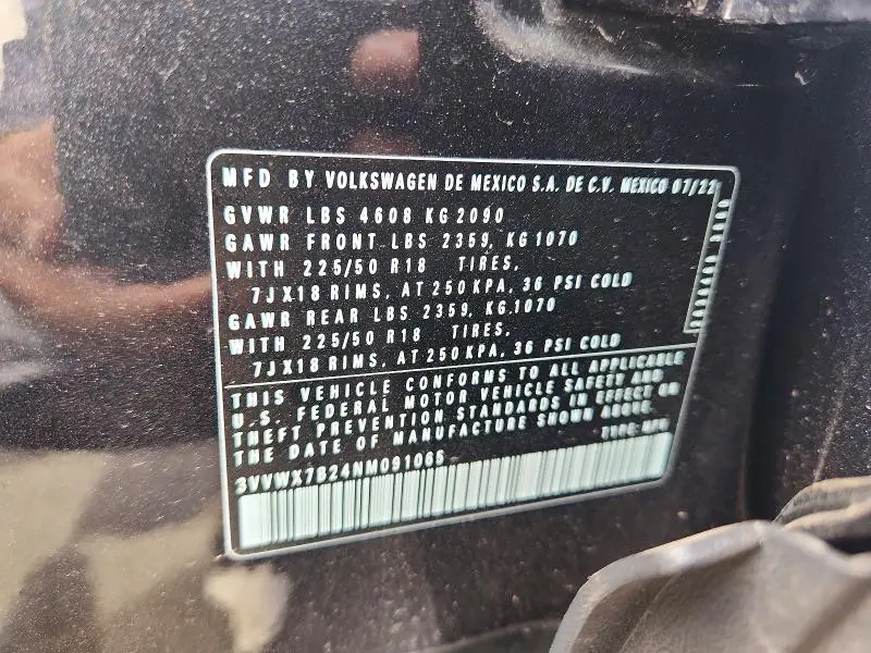2022 VOLKSWAGEN TAOS SE  
