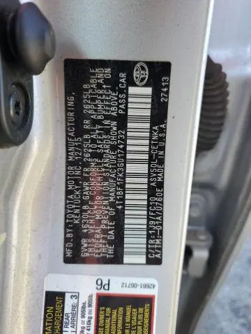 2016 TOYOTA CAMRY LE  