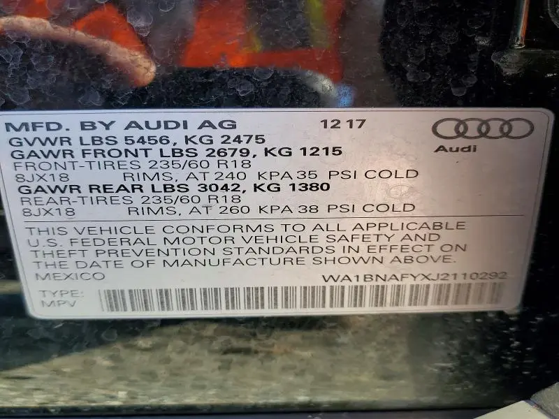 2018 AUDI Q5 PREMIUM PLUS  