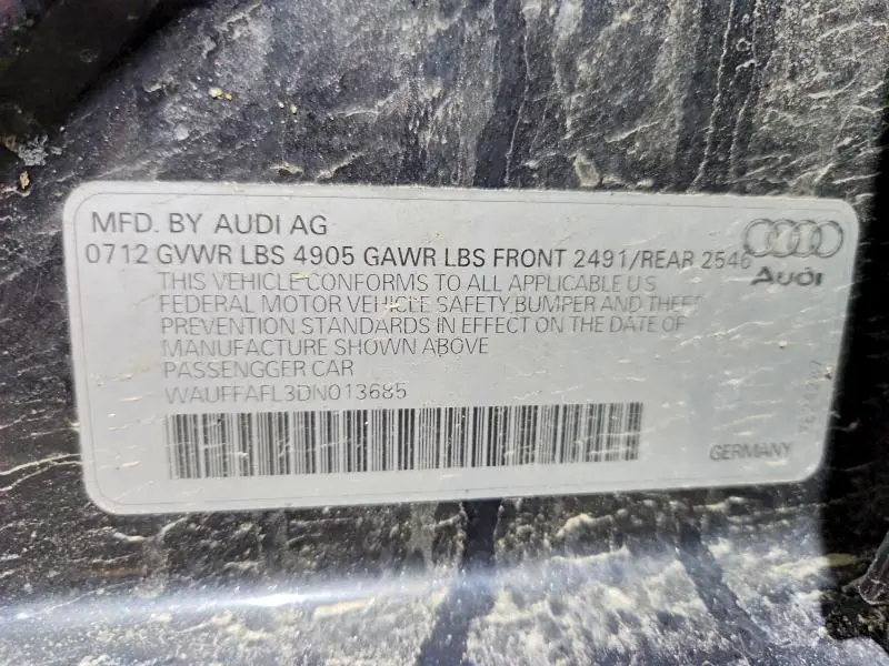 2013 AUDI A4 PREMIUM PLUS  