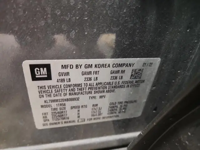 2022 CHEVROLET TRAILBLAZER LS  