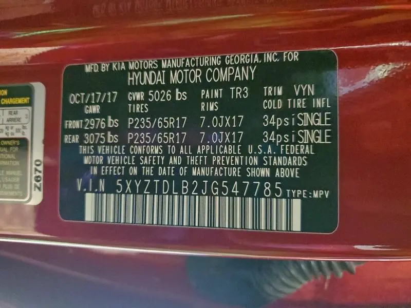 2018 HYUNDAI SANTA FE SPORT   