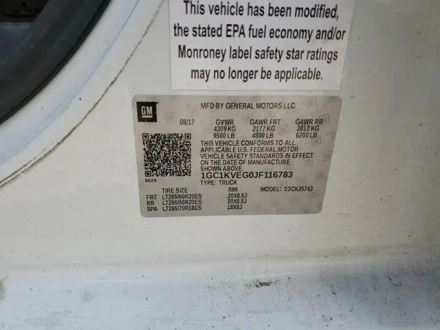 2018 CHEVROLET SILVERADO K2500 HEAVY DUTY LT  