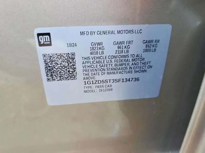 2025 CHEVROLET MALIBU LT  