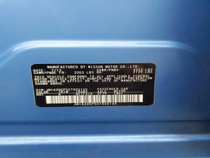 2012 NISSAN LEAF SV  