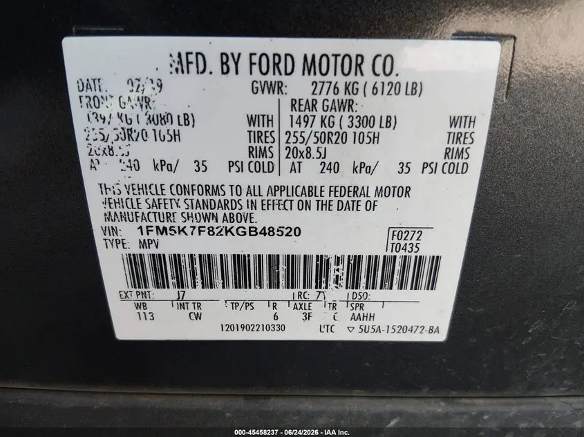 2019 FORD EXPLORER LIMITED