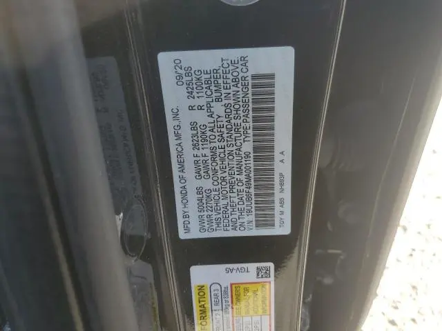 2021 ACURA TLX TECHNOLOGY  
