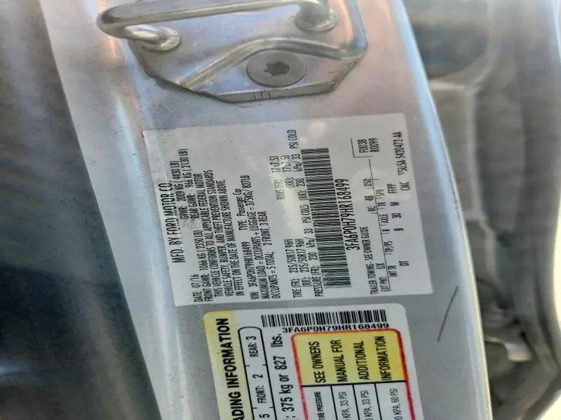 2017 FORD FUSION SE  