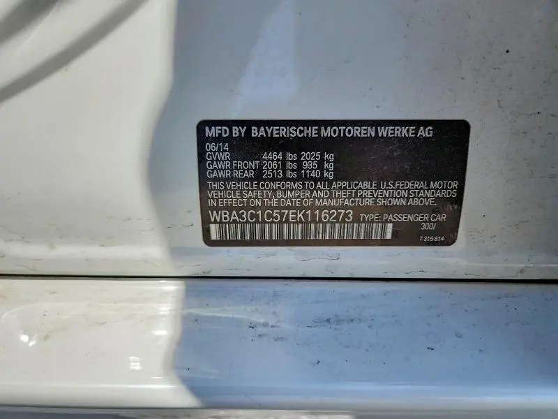 2014 BMW 328 I SULEV  