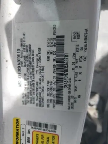 2014 FORD FUSION SE  
