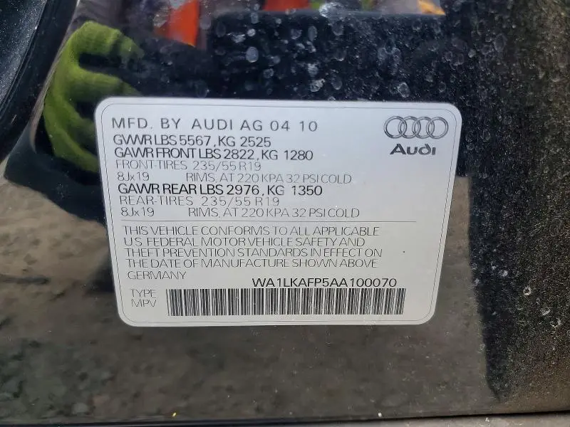 2010 AUDI Q5 PREMIUM PLUS  