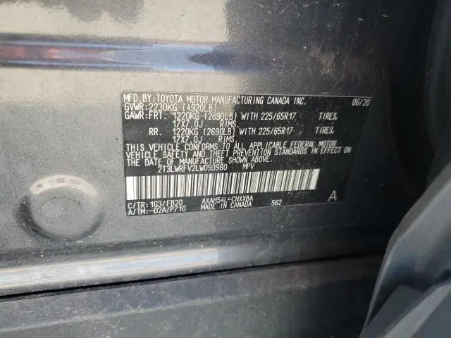 2020 TOYOTA RAV4 LE  