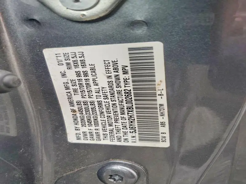2011 HONDA ELEMENT EX  