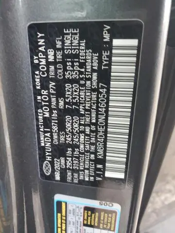 2022 HYUNDAI PALISADE SEL  