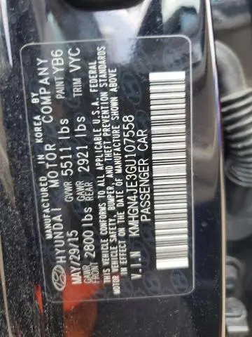 2016 HYUNDAI GENESIS 3.8L  