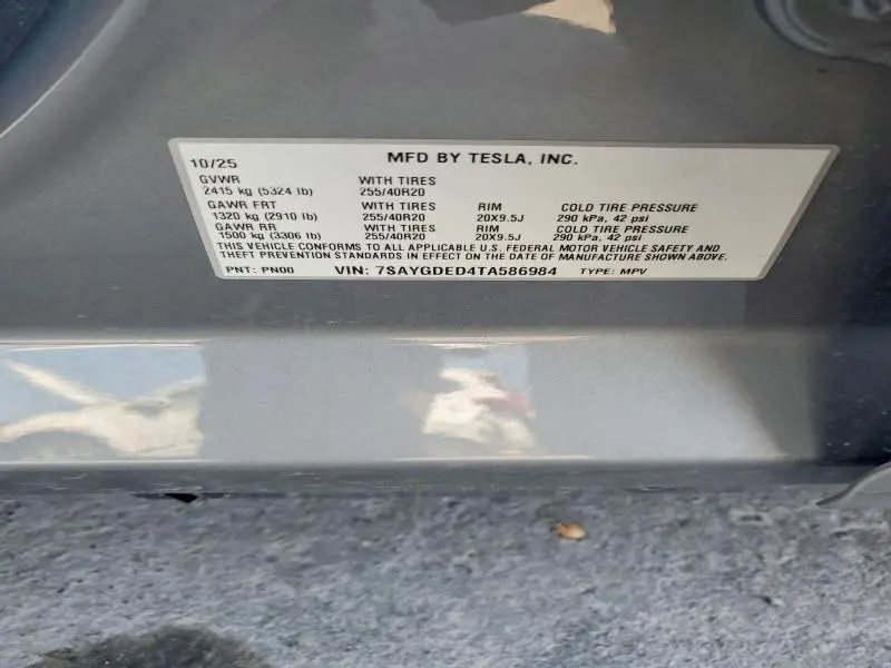 2026 TESLA MODEL Y   