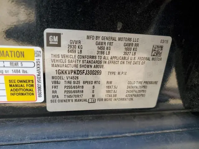 2015 GMC ACADIA SLE  