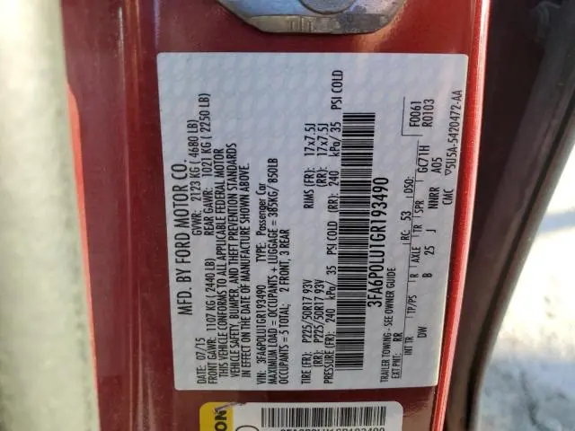 2016 FORD FUSION SE HYBRID  