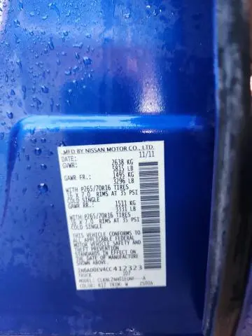 2012 NISSAN FRONTIER S  