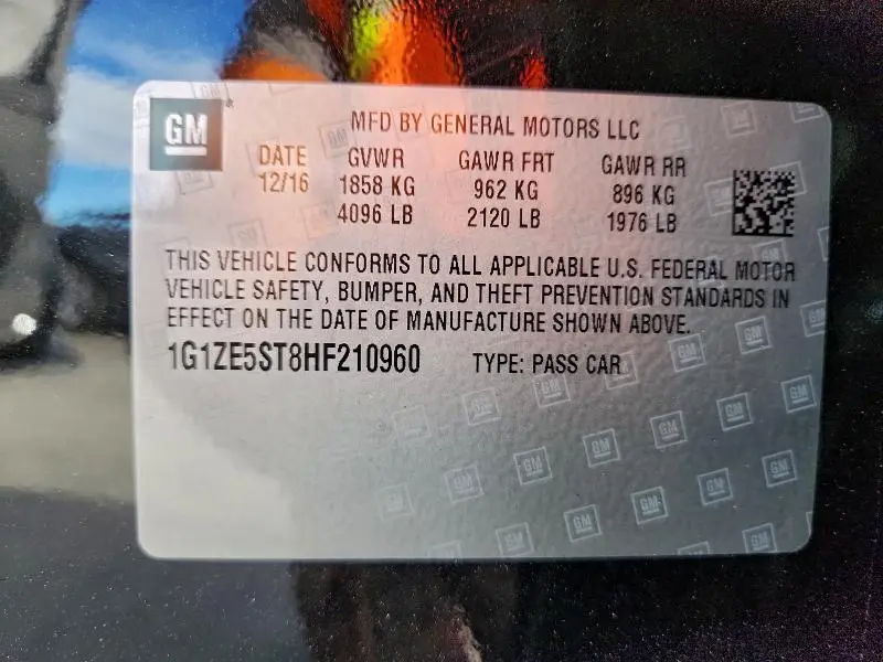 2017 CHEVROLET MALIBU LT  