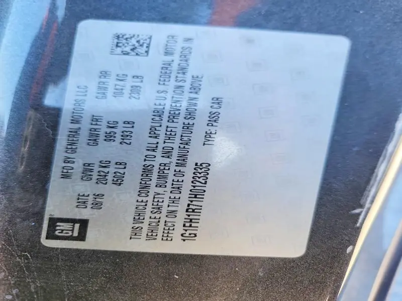 2017 CHEVROLET CAMARO SS  