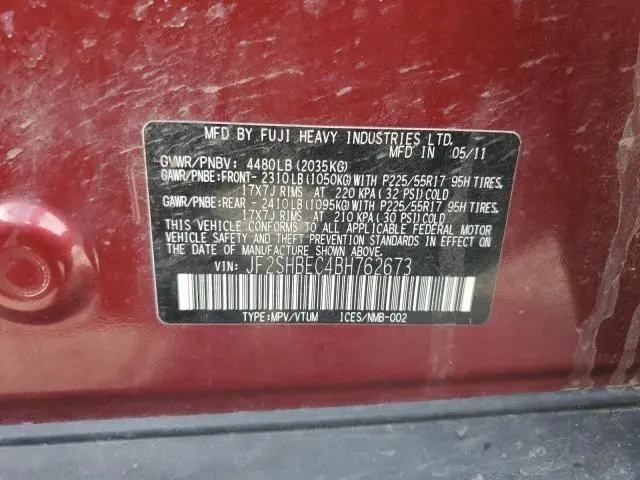 2011 SUBARU FORESTER LIMITED  