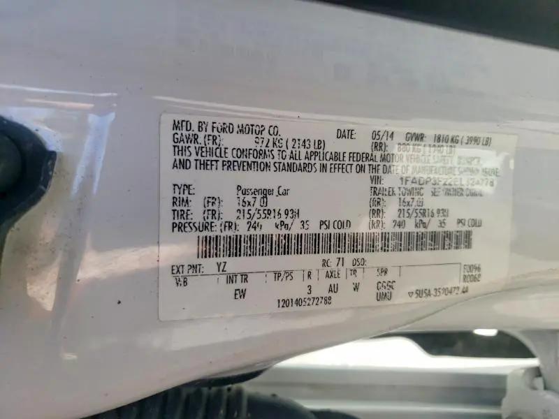 2014 FORD FOCUS SE  