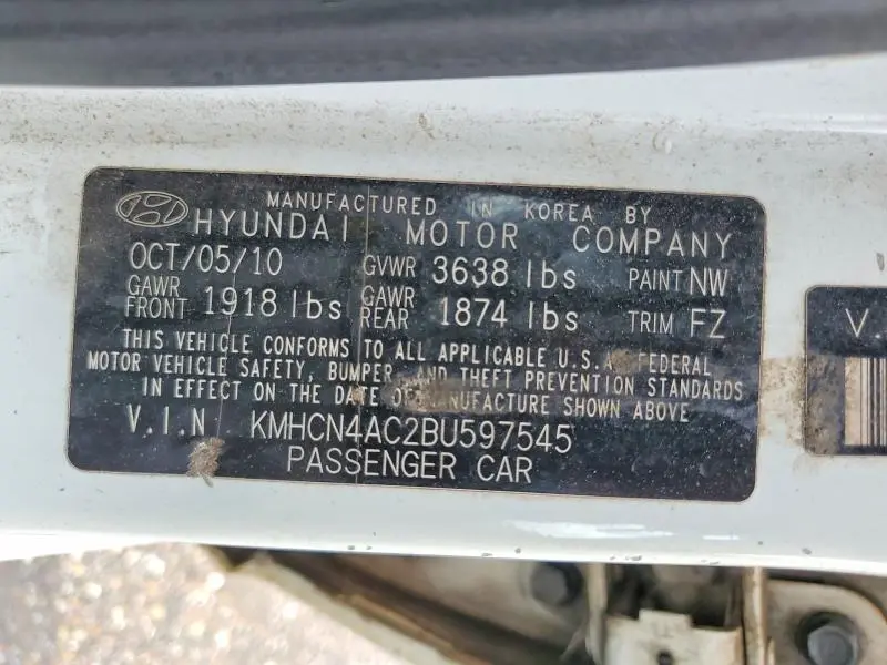 2011 HYUNDAI ACCENT GLS  