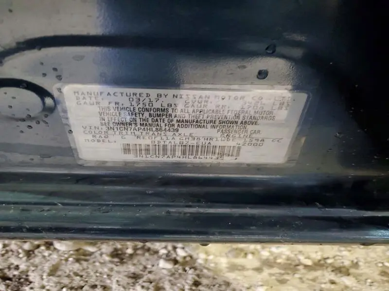 2017 NISSAN VERSA 1.6 S  
