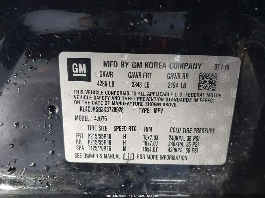 2019 BUICK ENCORE FWD PREFERRED