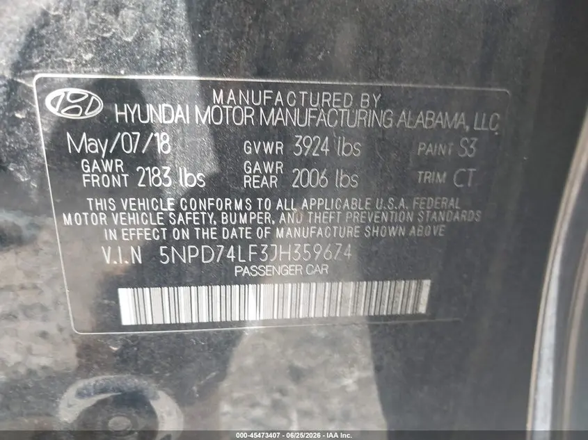 2018 HYUNDAI ELANTRA SE