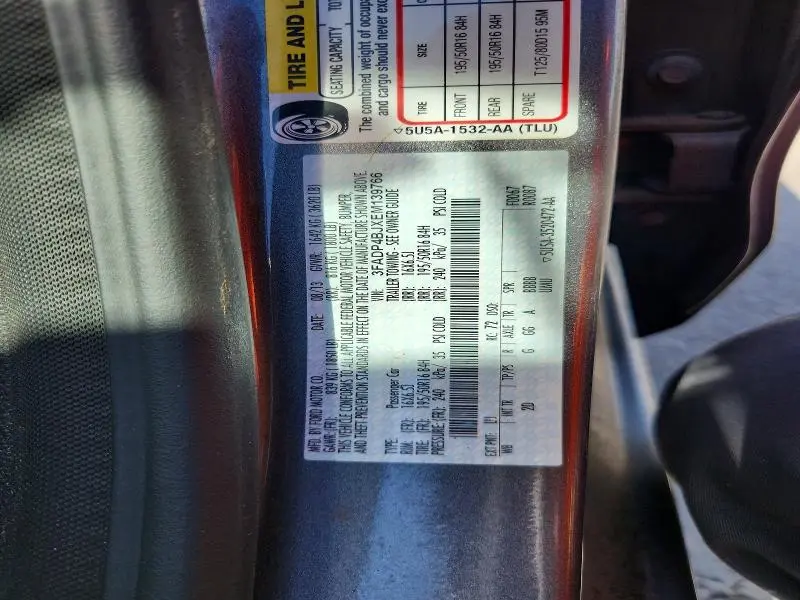 2014 FORD FIESTA SE  