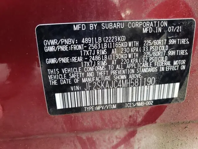 2021 SUBARU FORESTER PREMIUM  