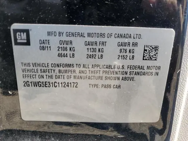 2012 CHEVROLET IMPALA LT  