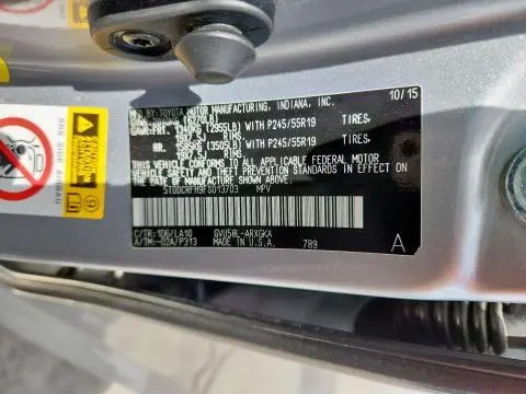 2015 TOYOTA HIGHLANDER HYBRID LIMITED  