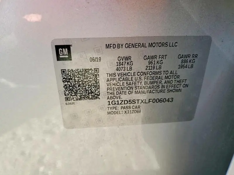 2020 CHEVROLET MALIBU LT  