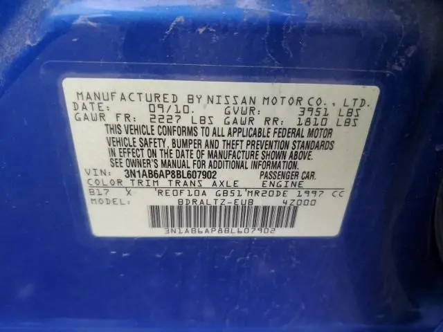 2011 NISSAN SENTRA 2.0  