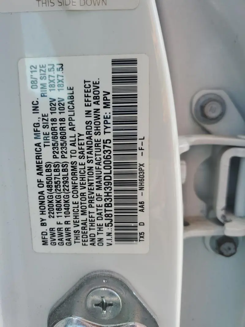 2013 ACURA RDX   