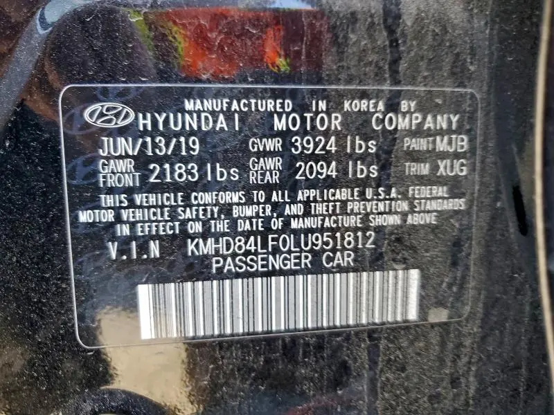 2020 HYUNDAI ELANTRA SEL  