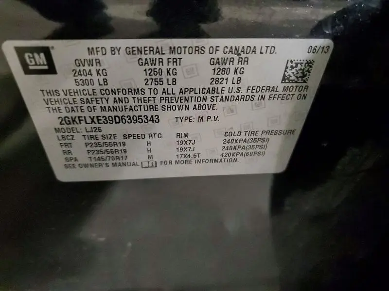 2013 GMC TERRAIN SLT  