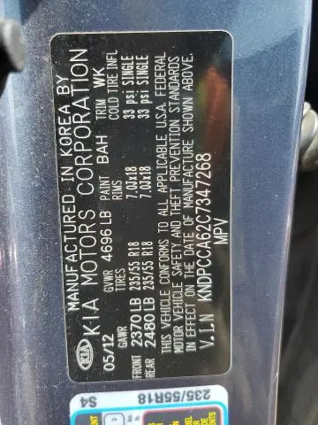 2012 KIA SPORTAGE SX  