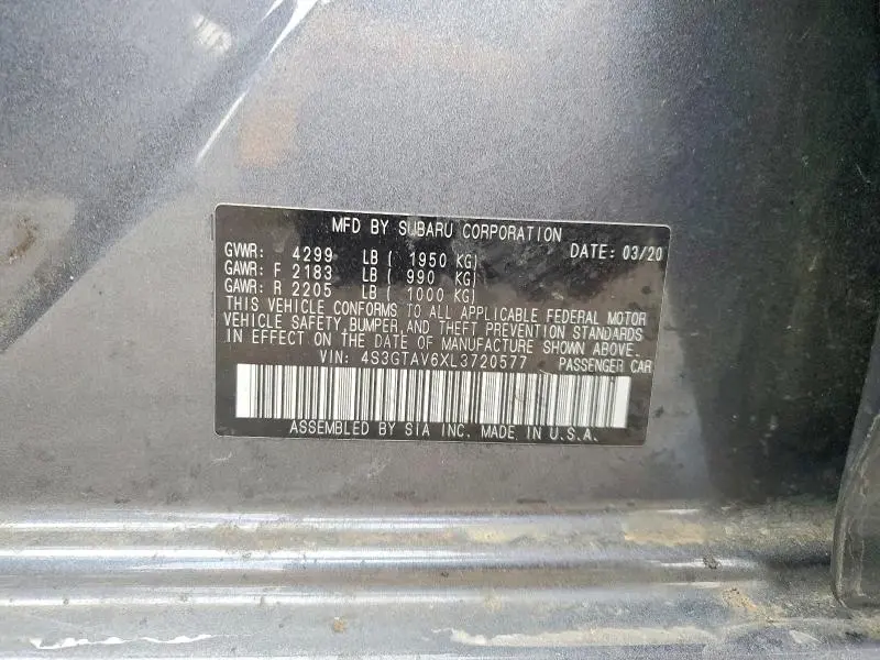2020 SUBARU IMPREZA PREMIUM  